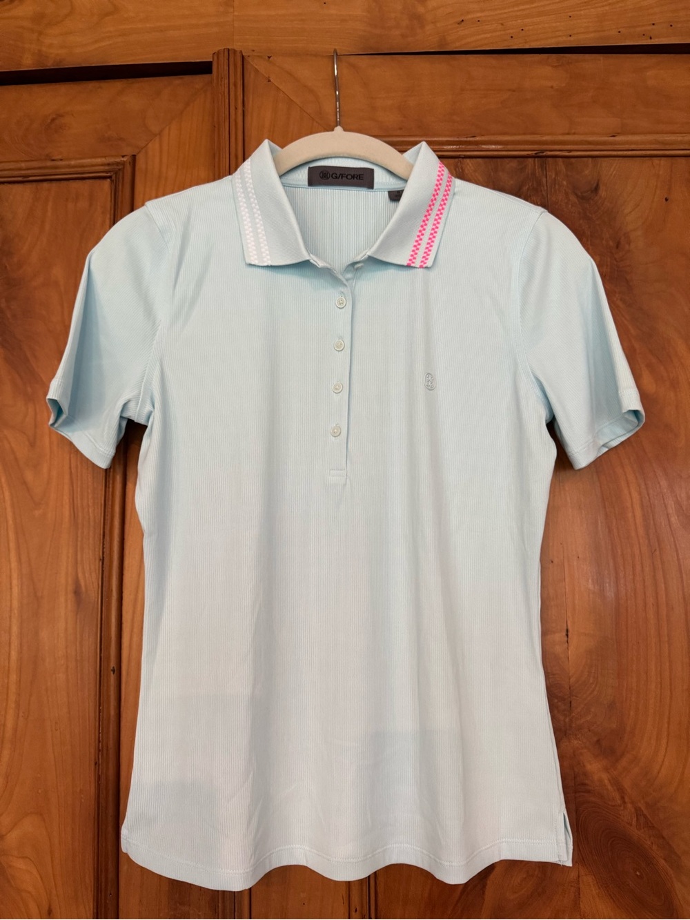 G/FORE WOMEN'S TECH NYLON POLO, pale blue, size S